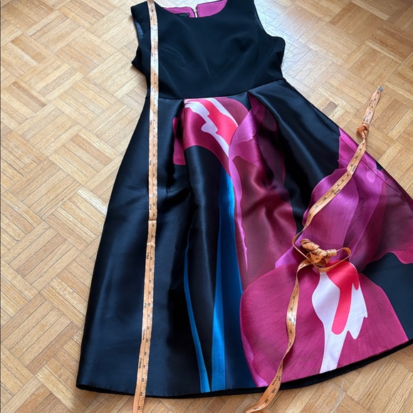Ted Baker Elegant Black and Pink Floral Dress NWOT - Picture 7 of 12
